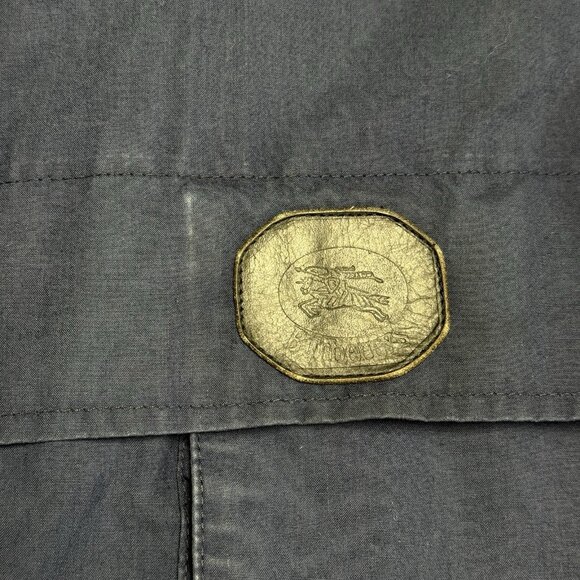 Vintage Burberry Jacket Womens Large 24x28 Blue Hide a Hood England - Picture 8 of 16